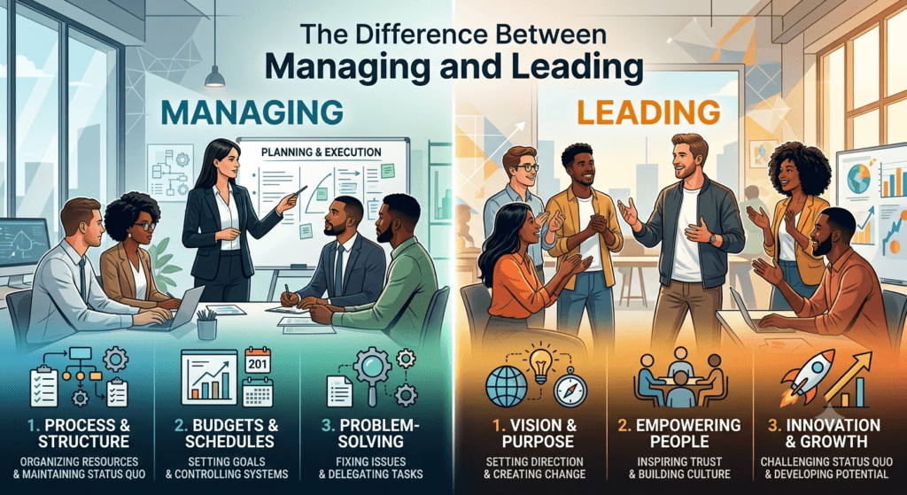 The Difference Between Managing and Leading